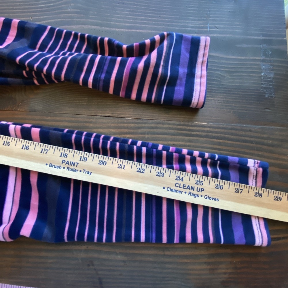 Cuddl Duds 2 PAIR Lot Pajama Pants S Colorful Pink Blue Striped Cozycore Lounge - Picture 9 of 16